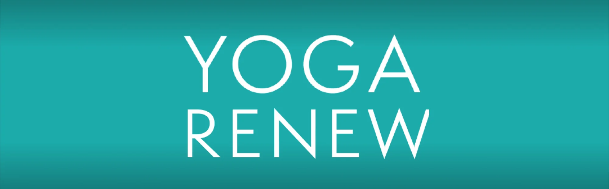 YogaRenew Apple TV banner: the YogaRenew wordmark in white on a teal gradient